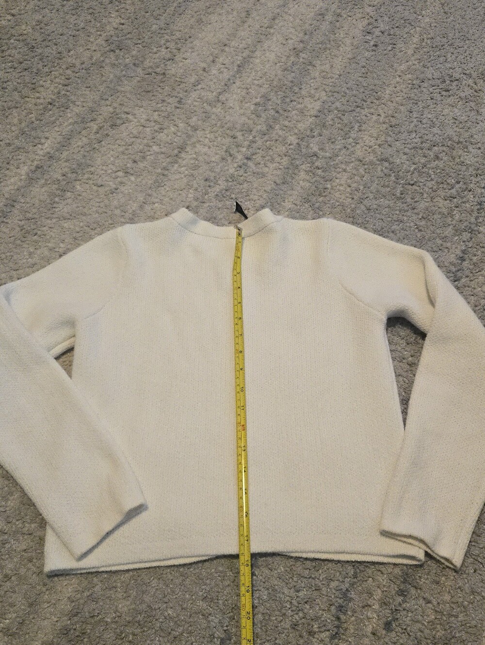 ZARA Cream Knit Cardigan Sweater Gold Crest Buttons Textured Cream Ivory Women's - Picture 8 of 8